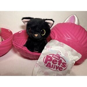 Pets Alive Smitten Kitten Surprise Lucky Bombay Black Cat Interactive New/Open